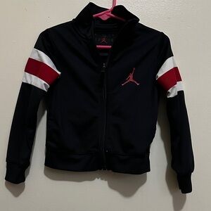 Jordan Black Jacket with Red and White Stripes